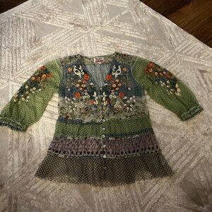 Johnny Was Winx Mesh blouse